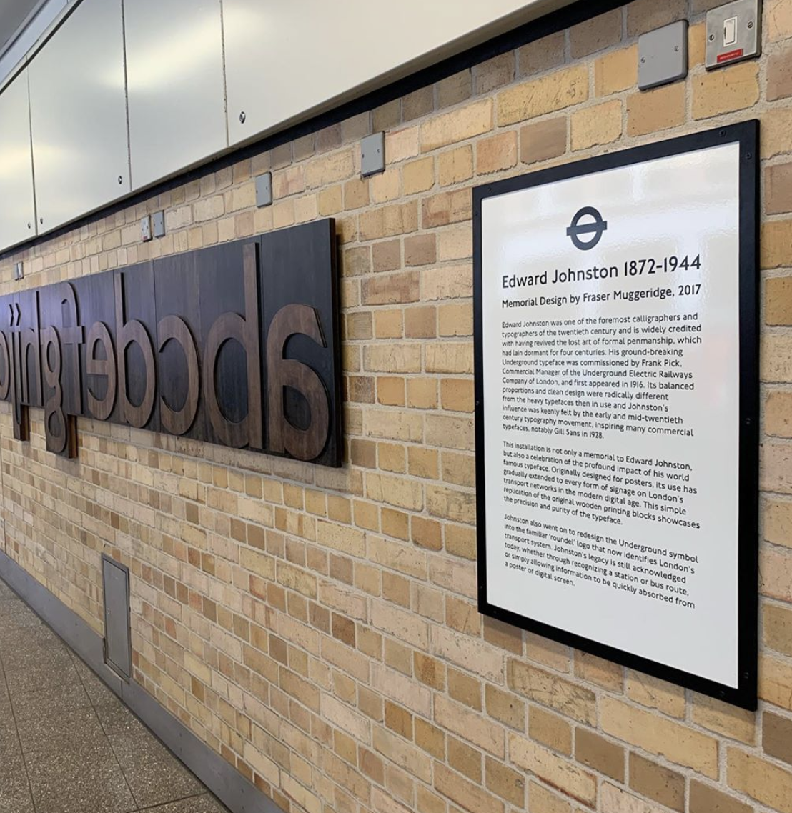 Edward Johnston: London Underground unveils memorial for the